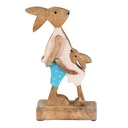 Decoratie konijn 12x6x22 cm
