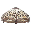 Paralume Tiffany Marrone, Beige Ø 49x28 cm