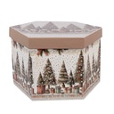 Boules de Noël set de 14 Blanc Couleur or 8x8x8 cm