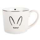 Becher Weiß Schwarz 12x8x7 cm / 275 ml