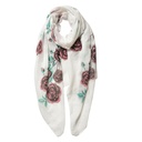 Foulard femme impirmée Blanc 70x180 cm