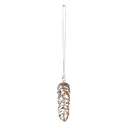 Decoratie hanger dennenappel 2x2x9 cm