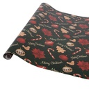 Carta regalo - rotolo (3) Verde Rosso 50x75 cm