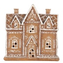Dekoration Haus mit LED Braun Weiß 21x8x20 cm