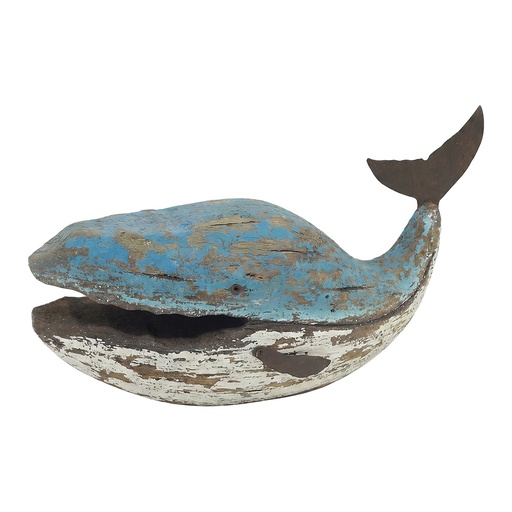 Decoratie walvis 26x10x16 cm