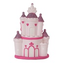 Luce notturna Castello LED Rosa Viola 16x11x24 cm