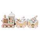 Decorazione Treno Beige Rosa 45x12x19 cm