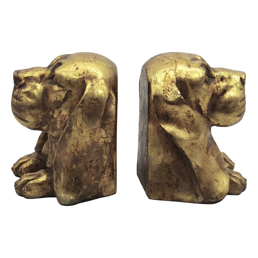 Boekensteun (2) hond 24x13x19 cm