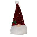 Image de décoration gnome avec LED Rouge Blanc 10x10x25 cm / 3xAA