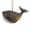 Decoratie hanger walvis 15x6x9 cm