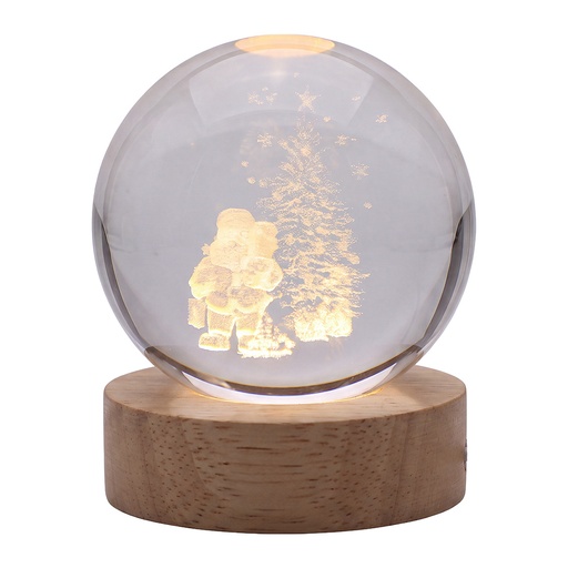 Glazen bol met licht LED Ø 6 cm