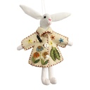 Decoratie hanger konijn vilt 14x2x15 cm