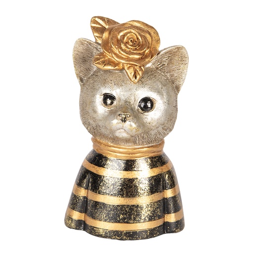 Decoratie buste kat 11x9x18 cm