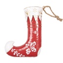 Decoratie kerstsok 26x8x35 cm