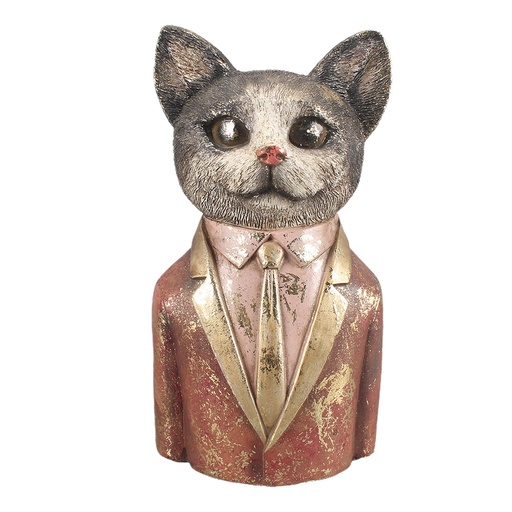 Decoratie buste kat 13x11x23 cm