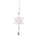 Decoratie hanger sneeuwvlok 7x2x15 cm