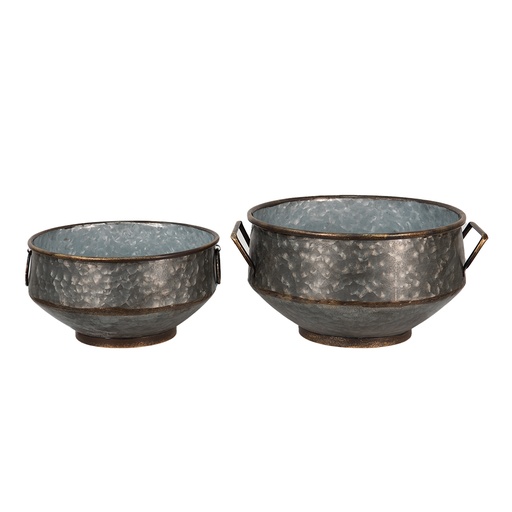 Decoratie bloempot (2) 40x35x20 / 32x31x15 cm