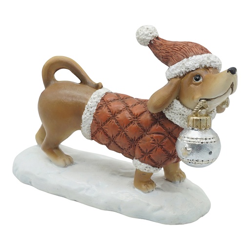 Decoratie hond (teckel) 12x5x9 cm
