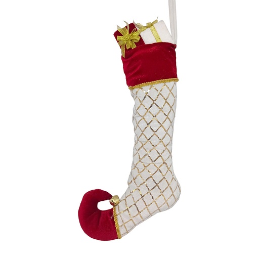 Decoratie kerstsok 23x7x32 cm