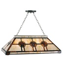 Lampada a Sospensione Tiffany Beige, Marrone 92x47x30/126 cm E27/max 3x60W