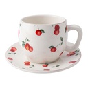 Tasse et soucoupe Blanc Rouge
