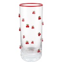 Wasserglas Transparent Rot Ø 6x15 cm / 350 ml