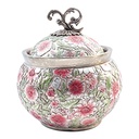 Decoratie pot met deksel Ø 23x25 cm