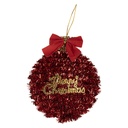 Decoratie hanger kerstbal 12x4x14 cm