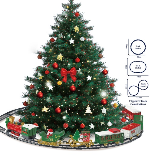 Decoratie Kerst trein 117x56x5 cm