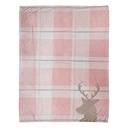 Plaid Rosa Weiß 130x170 cm
