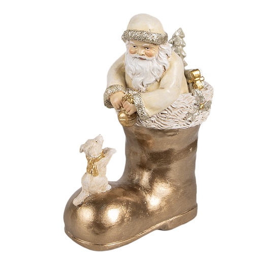 Decoratie Kerstman in laars 12x7x16 cm