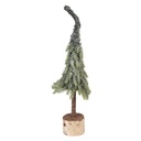 Albero di Natale artificiale Verde Bianco Ø 13x50 cm