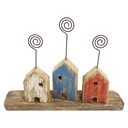 Kaartenhouder huisjes 28x6x20 cm
