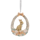 Ciondolo Decorativo Coniglio Beige Arancione 7x2x10 cm