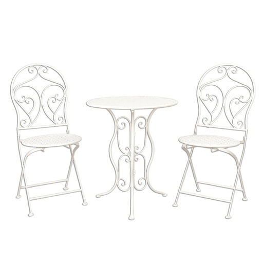 Tafel + 2 stoelen Ø 60x70 / 40x40x92 cm (2)