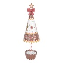 Weihnachtsdeko Weihnachtsbaum Braun Weiß Ø 11x37 cm