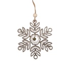 Decoratie hanger sneeuwvlok 11x1x11 cm
