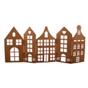 Decoratie huisjes 45x1x21 cm