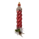 Knijper kerstornament kaars 3x3x16 cm