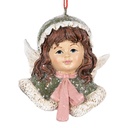 Decoratie hanger engel 7x7x7 cm