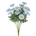 Deko Ast mit Blumen Blau Grün 89 cm
