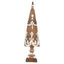 Décoration de Noël Sapin de Noël Marron Blanc Ø 9x31 cm