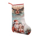 Decoratie kerstsok 25x1x36 cm