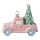 Palla di natale Rosa Verde 11x5x10 cm