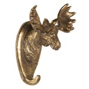 Wanddecoratie haak eland 10x7x13 cm
