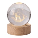 Glazen bol met licht LED Ø 6 cm