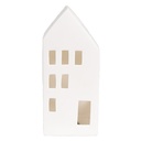 Decoratie huisje met LED 7x6x15 cm