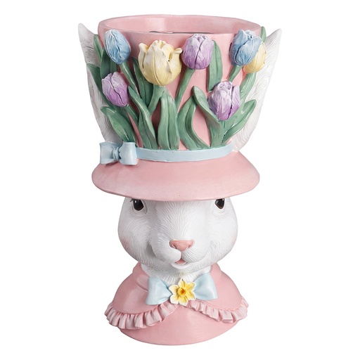 Decoratie bloempot konijn 19x17x31 cm