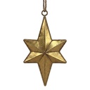 Decoratie hanger ster 18x5x34 cm