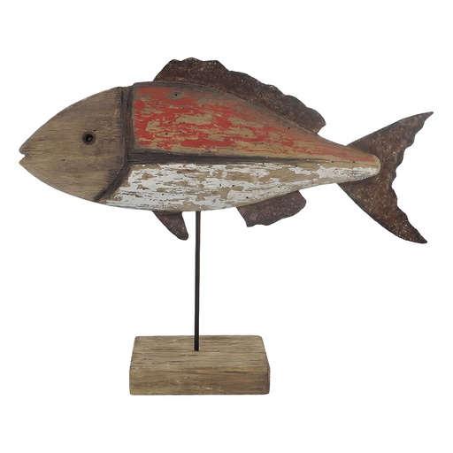Decoratie vis 30x7x23 cm
